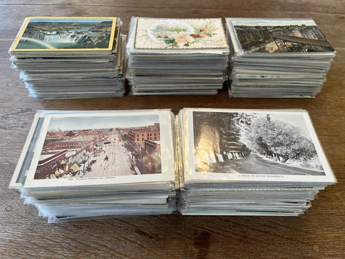 1000+ Antique USA Only Postcard Lot c1900 - c1960s Views Holiday RPPC Collection