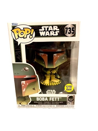STAR WARS FETT LEGACY - Boba Fett Vinyl Bobblehead Funko Pop#735 GITD