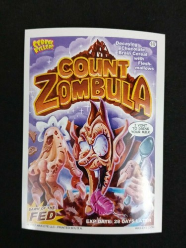 2012 Wax Eye Cereal Killers Series 2 Sticker Cards (Pick Your Card) - Picture 32 of 111
