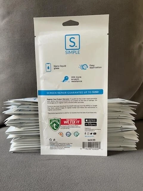 SIMPLE Protector de Pantalla de Vidrio Líquido Universal Limpieza para Teléfonos y Relojes Foto 3 de 3