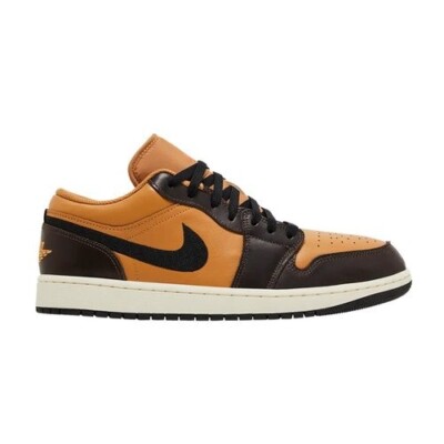 Air Jordan 1 Low SE HQ3603 201 Flax/Black-Baroque Brown New Men's Size 8.5