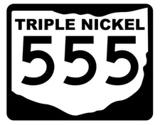 Ohio State Highway 555 Triple Nickel Sticker Decal Highway Sign Road Sign R8230