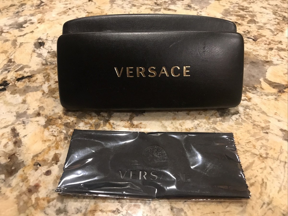 Versace Eyeglass Case Black With Cleaning Cloth - EMPTY | eBay display picture 2