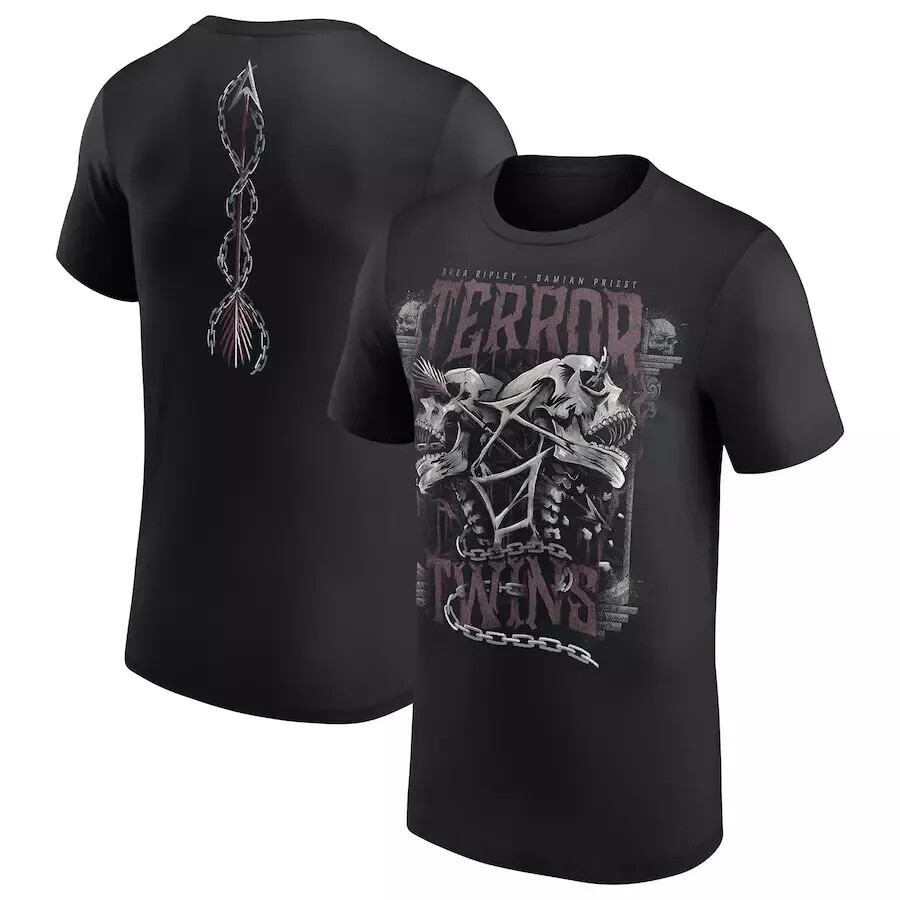 WWE Men's Black Terror Twins T-Shirt