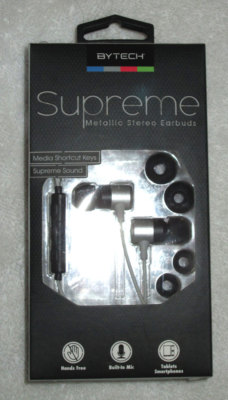 Bytech Supreme Metallic Stereo Earbuds w/ Shortcut Keys NIB