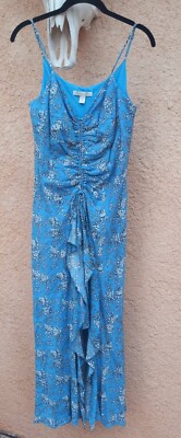 chelsea and violet maxi dress Chelsea & Violet Dress Medium Floral Sheer Overlay Maxi Whimsigoth 90s Grunge