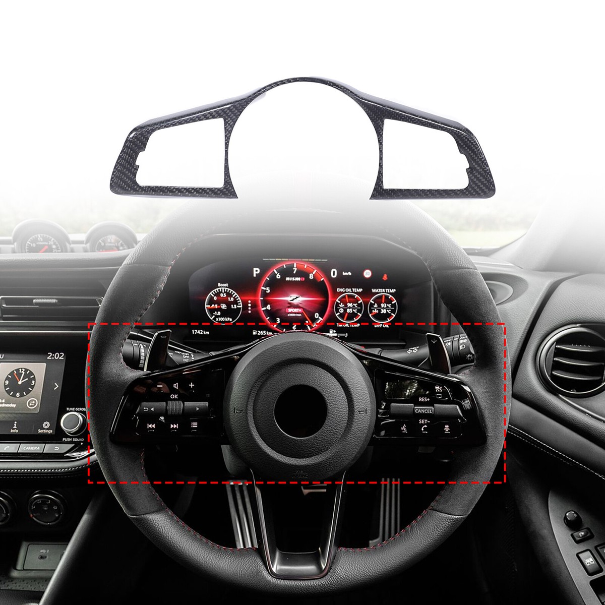 Dry Carbon For Nissan Z RZ34 400Z 2023-2024 Car Steering Wheel