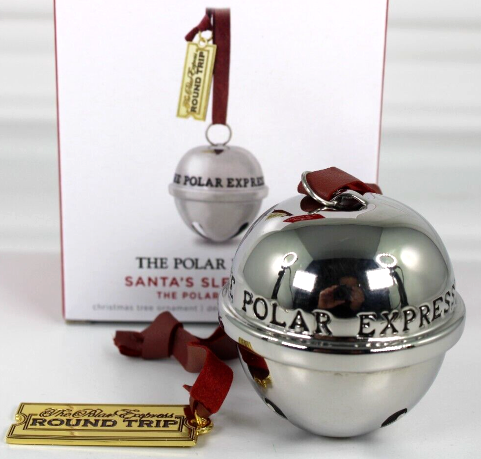 Polar Express Santa's Sleigh Bell Christmas Metal Ornament 2022 Hallmark