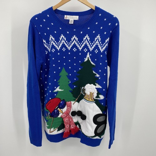 Ugly Christmas Sweater Snowman Holiday 