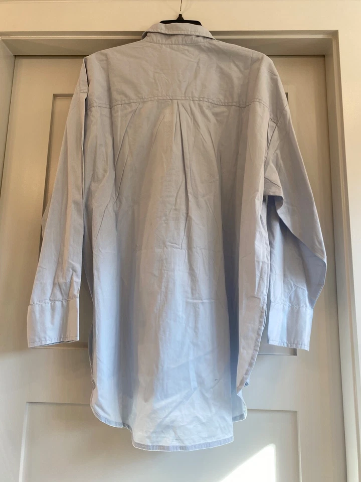 Camisa Anthropologie Maeve The Bennet Buttondown azul claro feminina tamanho G - Imagem 2 de 4