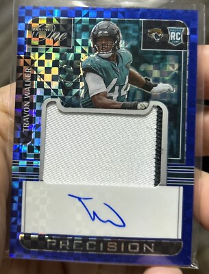 2022 Panini One Football Precision Blue RPA Travon Walker #/75 Jaguars