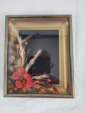 Small Shadow Box Picture with Dried Flower 5.5" x 4.5"