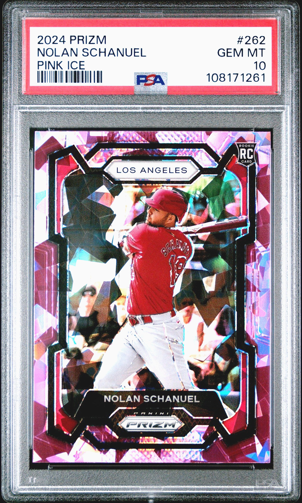 2024 Panini Prizm Nolan Schanuel #262 (PINK) PSA 10 MINT (ROOKIE) (RARE: Pop 1)