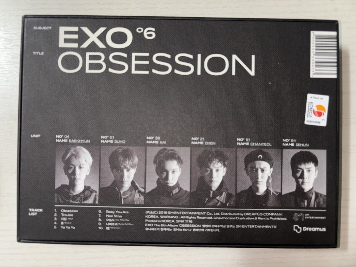 EXO [OBSESSION] All Member Autographed Signed Album Mint | eBay