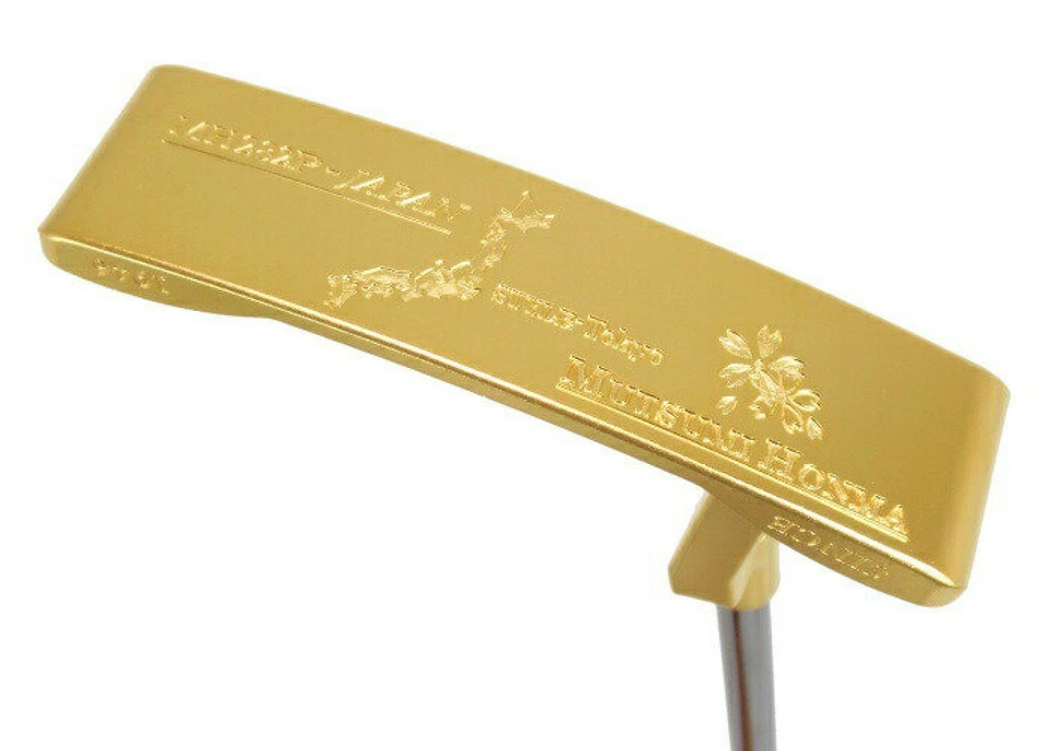 Mutsumi Honma Golf Putter RH Gold MH282P  Limited Edition 34ich New HC - Image 2 of 4
