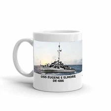 Navy Emporium USS Eugene E Elmore DE-686 Coffee Cup Mug