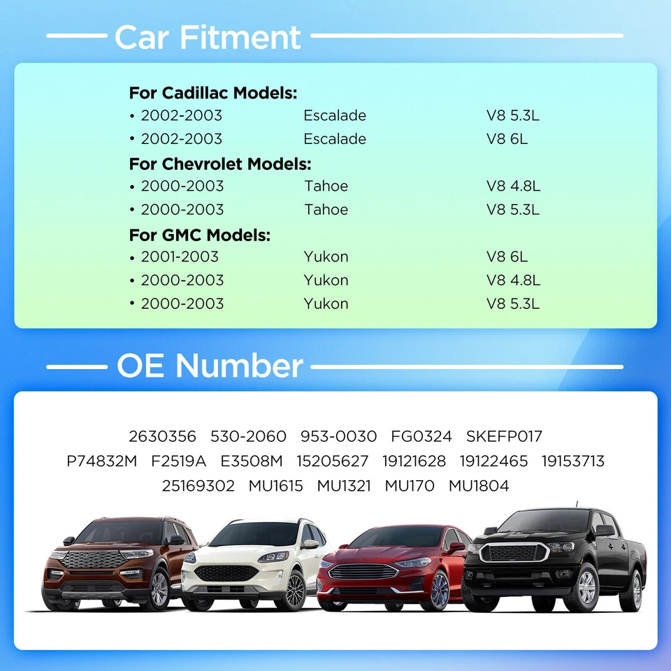 Fuel Pump Module Assembly For 2000 2001 2002 2003 Chevrolet Tahoe 5.3L MU170 Foto 4 de 4