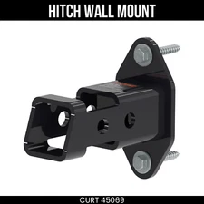 CURT 2 Inch Hitch Accessory Wall Mount with Pre-Drilled Holes 45069