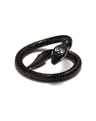 Bite Me Black Snake Chainmail Cuff 