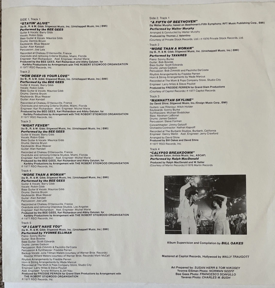 Saturday Night Fever The Original Movie Sound Track Vinyl 2LP 1977 RS-2-4001 EX - Image 3 of 4