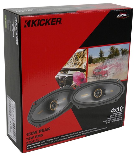 Pair Kicker 51KSC41004 4x10" 75 Watt RMS Car Audio Speakers KSC41004 KSC4100 - 第 9/9 張圖片
