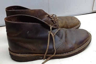 Clarks Original Brown Oiled Leather Crepe Desert Chukka  display picture 3