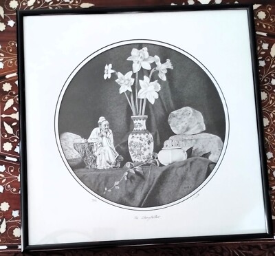 絵画 K.schottler キャサリーナスコットラー 額つき Rare Francis Scott Charcoal Print. “The Storyteller”. Signed | eBay