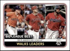 Mike Trout 2020 Big League Baseball AL Walks Leaders Bregman Base Parallel #247