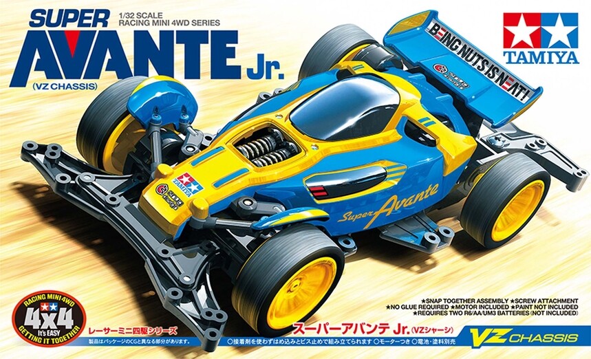 Tamiya 18101 1/32 Mini 4WD Model Car Kit VZ Chassis Jr Super
