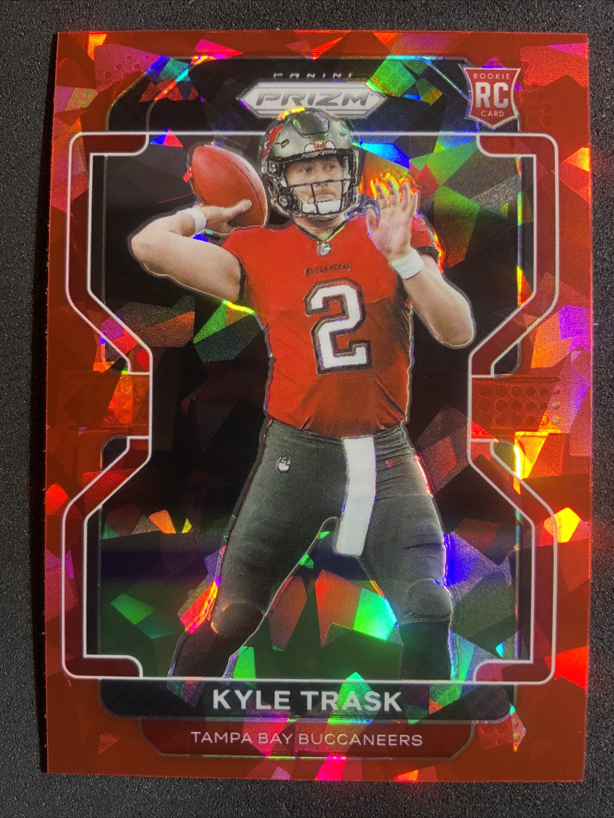 Kyle Trask 2021 Panini Prizm Red Cracked Ice Rookie SP RC #339 Tampa Bay Bucs
