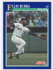 Ellis Burks 1991 Score Baseball Base Common #8 Boston Red Sox
