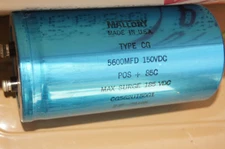 Mallory CG CG562U150GL 235-7916K Capacitor 5600MFD 150VDC USA NOS New w/ Screws