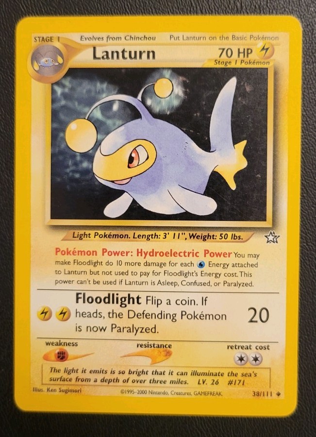 Pokémon Stage 1 Lanturn Neo Genesis 38/111 Uncommon Unlimited LP