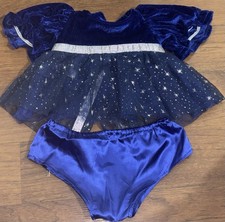Build-A-Bear Style Pawsenclaws Purple Blue Dress & Underwear Clothes US49