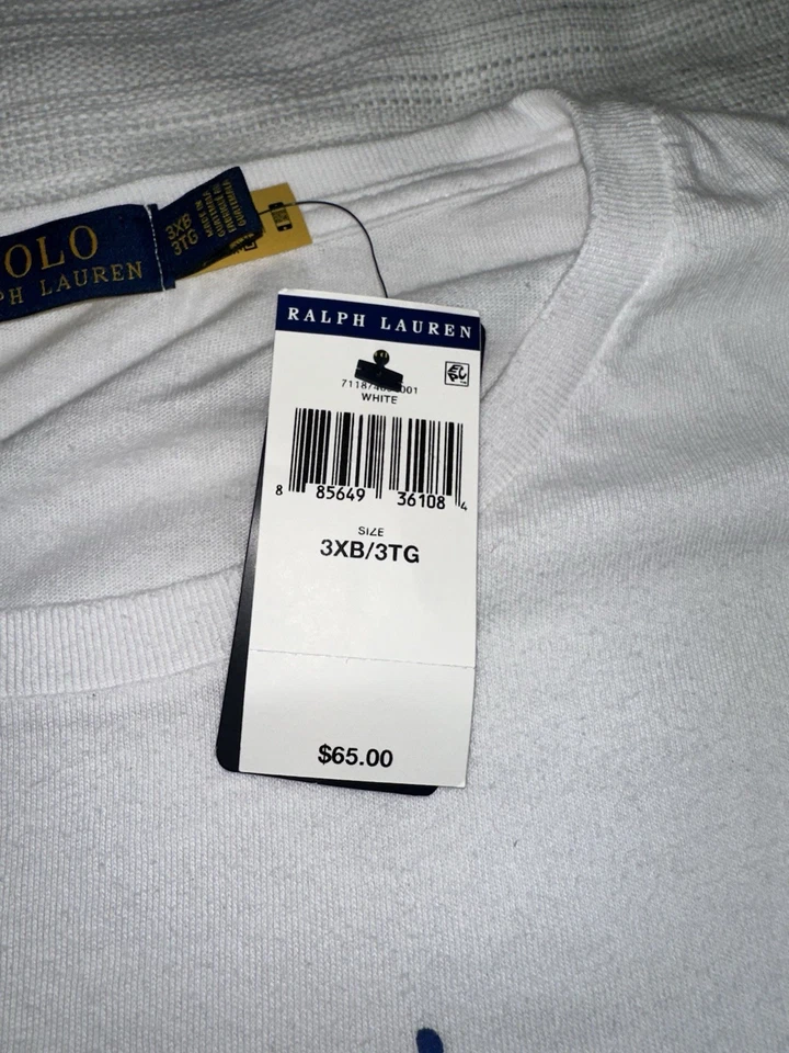 with tags POLO RALPH LAUREN POLO Floral Graphic T-Shirt White Men’s Size 3XB - Image 3 of 4