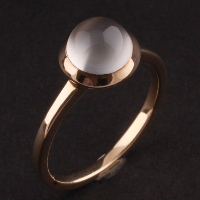 Jens Johs. Aagaard Gelbgold Ring mit Mondstein. 8K. 333. NEU! 58mm.