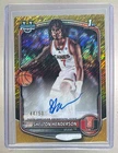 Shelton Henderson 2025 Bowman #SH Gold Shimmer Refractor Chrome Auto 1st RC /50