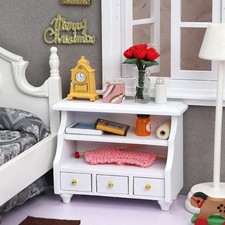 Bathroom Organizer Cabinet Miniature Furniture for 1/12 Dollhouses Display