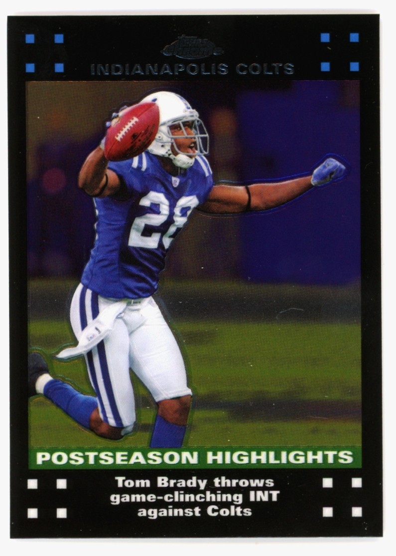 2007 Topps Chrome #TC109 Marlin Jackson Tom Brady Int. Indianapolis Colts