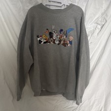 Warner Bros. Studio Store Looney Tunes Graphic Sweatshirt Gray Large 1998