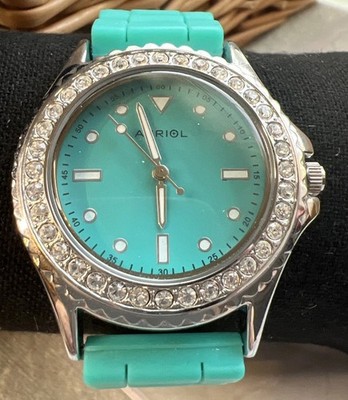 AURIOL Turquoise Women Watch Stainless Steel Back New Battery made in Germany