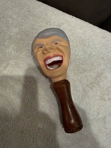 Vtg 1976 Bottle Opener President Jimmy Carter Head 7” Made In Japan Wood Rubber