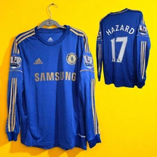 CHELSEA FC Home 2015/2016 - Blue - Soccer - HAZARD # 17 - XL (Run Small)