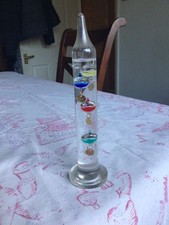 Galileo Glass Thermometer Multicoloured Floating Balls Design