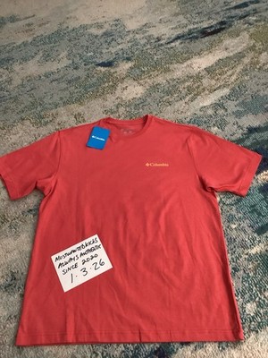NWT Columbia Sportswear Company Red Graphic Print T-Shirt Men s Sz L FREE SHIP!