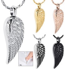 Angel Wing Urn Pendant Memory Necklace for Ashes Keepsake Memorial Jewelry Gift