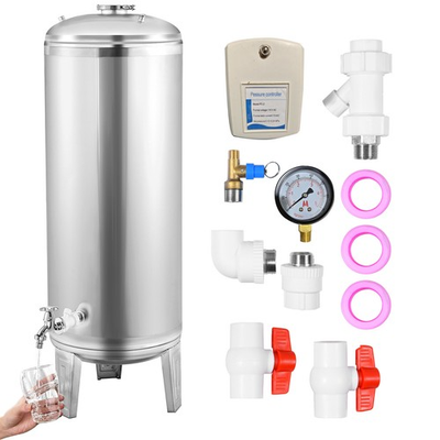 #ad 26.4 Gal Pressurized Well Tank Stainless Steel Water Pressure Tank For Well $181.99
