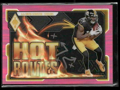 2021 Panini Phoenix #HR-9 JuJu Smith-Schuster Hot Routes Pink #/175