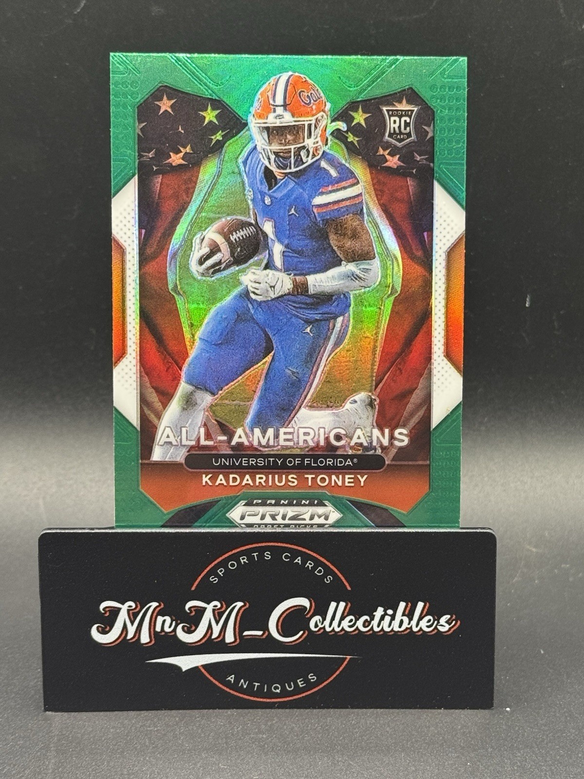2021 Prizm Draft Picks All-American Green Prizm Kadarius Toney #195 Gators RC