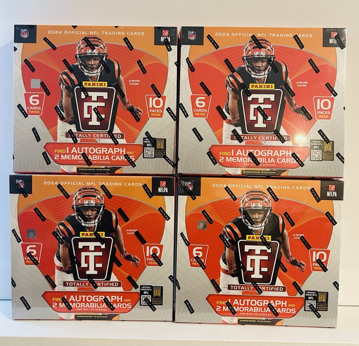 2024 Panini Totally Certified Football Premium Hobby Box  4x 2024 NFL Panini Totally Certified Football Hobby Premium Box Sealed New Lot display picture 1